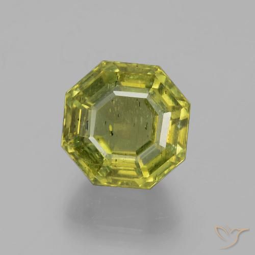 11.16 ct Green Apatite, 12.3 x 12.2 mm Asscher Cut From Madagascar, Photo A