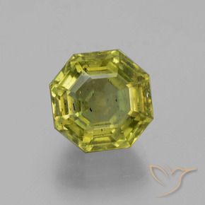 11.16 ct Green Apatite Stone, Natural Apatite in Asscher Cut Shape for Sale