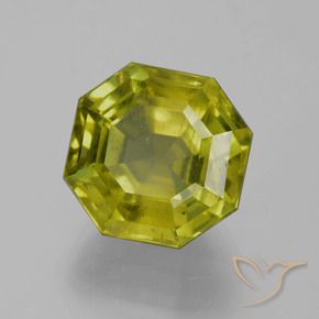 15.17 ct Green Apatite Stone, Natural Apatite in Asscher Cut Shape for Sale