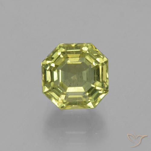 3.4 ct Green Apatite, 8.2 x 8 mm Asscher Cut From Madagascar, Photo A
