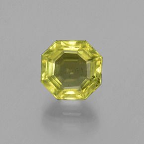 2.71 ct Green Apatite Gemstone, Apatite Gem in Asscher Cut Shape for Sale.