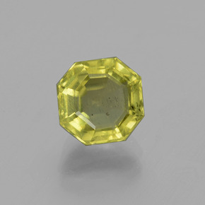 2.71 ct Green Apatite Stone, Natural Apatite in Asscher Cut Shape for Sale