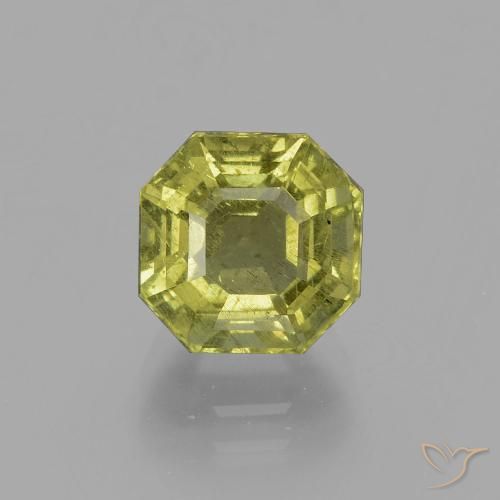 3.64 ct Green Apatite, 8.5 x 8.4 mm Asscher Cut From Madagascar, Photo A