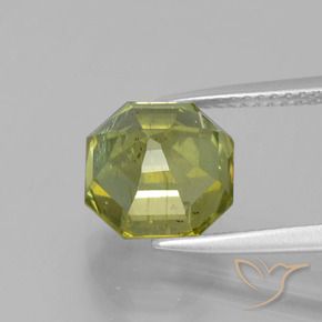Apatite Gemstone in 8.9 x 8.6 mm Size for Sale, Apatite Stone in Warm Earthy Green Color