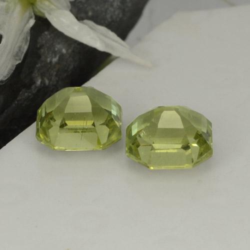 Apatite Gemstones in 7.6 x 7.5 mm Size for Sale, Apatite Stones in Yellow Green Color