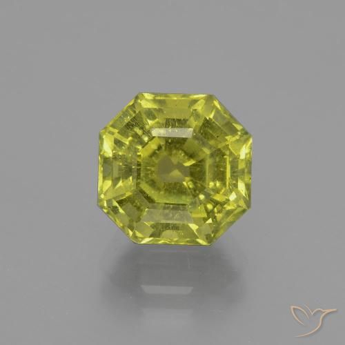4.51 ct Green Apatite, 9.3 x 9.2 mm Asscher Cut From Madagascar, Photo A