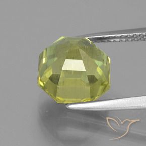 Apatite Gemstone in 9.6 x 9.6 mm Size for Sale, Apatite Stone in Yellowish Green Color
