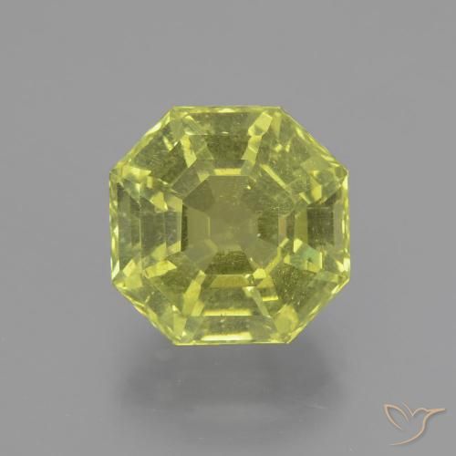 5.46 ct Green Apatite, 10 x 10 mm Asscher Cut From Madagascar, Photo A