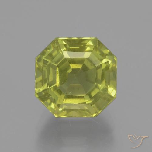 6.16 ct Green Apatite, 10.1 x 10 mm Asscher Cut From Madagascar, Photo A