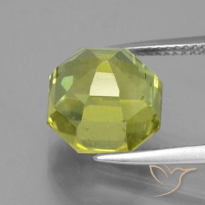 Apatite Gemstone in 10.4 x 10.4 mm Size for Sale, Apatite Stone in Yellowish Green Color