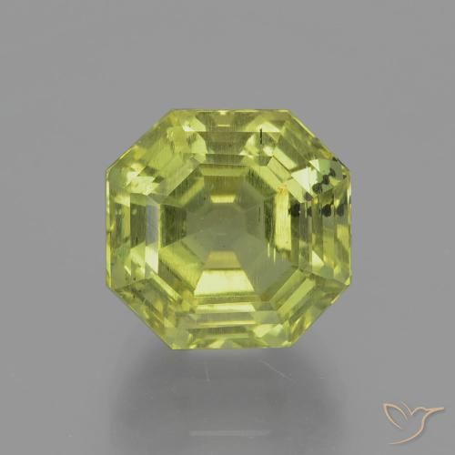 8.1 ct Green Apatite, 10.9 x 10.6 mm Asscher Cut From Madagascar, Photo A