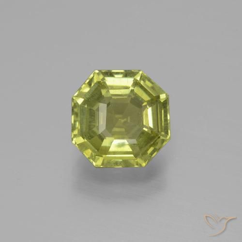 2.64 ct Green Apatite, 8.2 x 8.1 mm Asscher Cut From Madagascar, Photo A