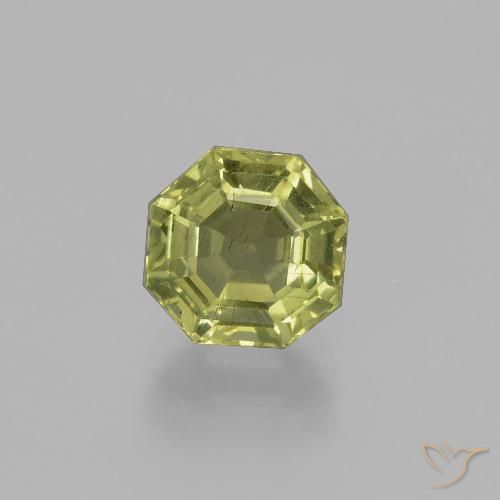 2.33 ct Green Apatite, 7.6 x 7.6 mm Asscher Cut From Madagascar, Photo A
