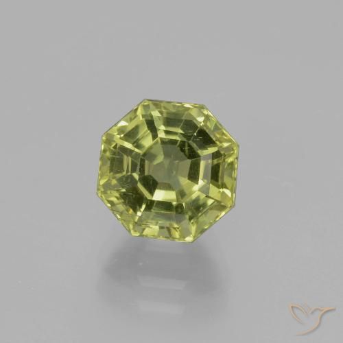 2.76 ct Green Apatite, 7.7 x 7.7 mm Asscher Cut From Madagascar, Photo A