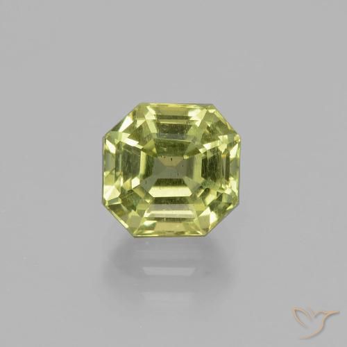 2.37ct Natural Yellowish Green Apatite, Emerald Cut, VS