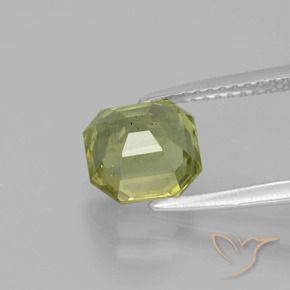 Apatite Gemstone in 7.5 x 7.3 mm Size for Sale, Apatite Stone in Yellowish Green Color