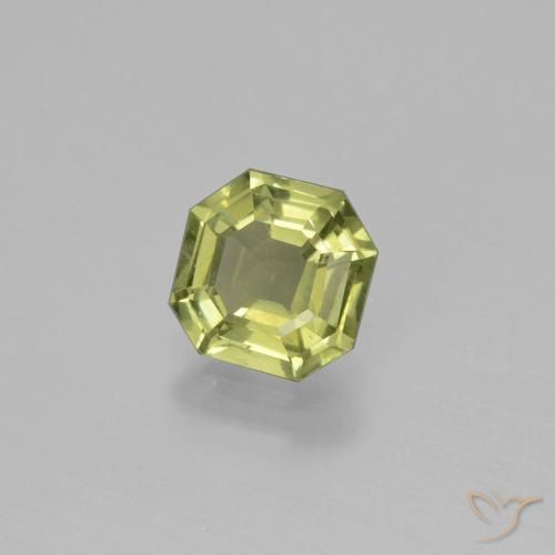 1.26 ct Green Apatite Stone, Natural Apatite in Asscher Cut Shape for Sale