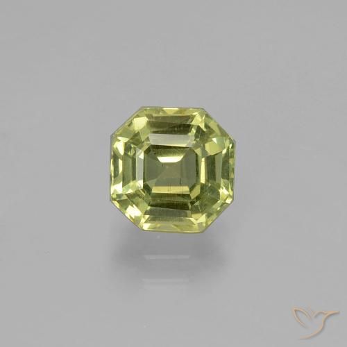 1,64 ct octagonschliff grüner Apatit aus Madagaskar, Größe 6,8 x 6,8mm, natürlicher Edelstein, VS Reinheit, 1 Stück octagonschliff Apatit, Mohs-Härte von 5 - 5 , Photo A