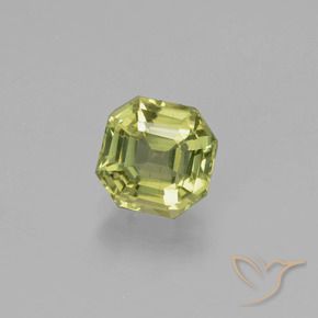 1.64 ct Green Apatite Stone, Natural Apatite in Asscher Cut Shape for Sale