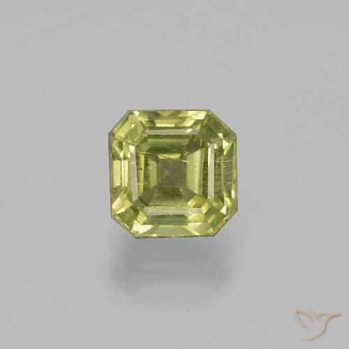 1.95 ct Green Apatite, 6.9 x 6.9 mm Asscher Cut From Madagascar, Photo A