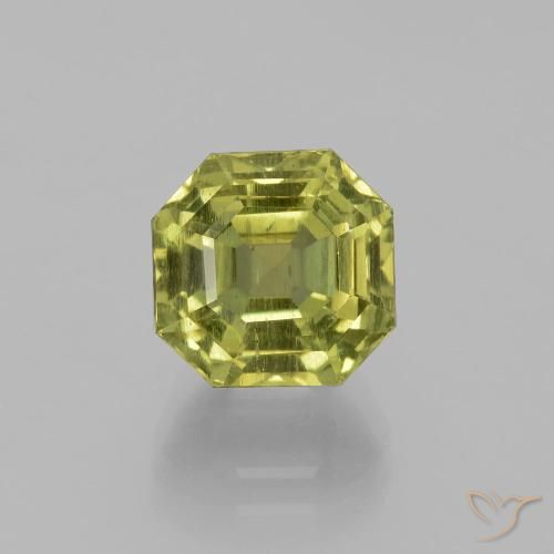 4.68 ct Green Apatite, 9.1 x 8.9 mm Asscher Cut From Madagascar, Photo A