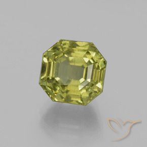 4.68 ct Green Apatite Stone, Natural Apatite in Asscher Cut Shape for Sale