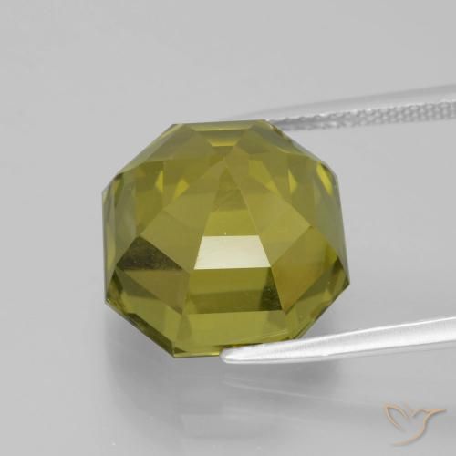 Apatite Gemstone in 14 x 14 mm (calibrated) Size for Sale, Apatite Stone in Earthy Green Color