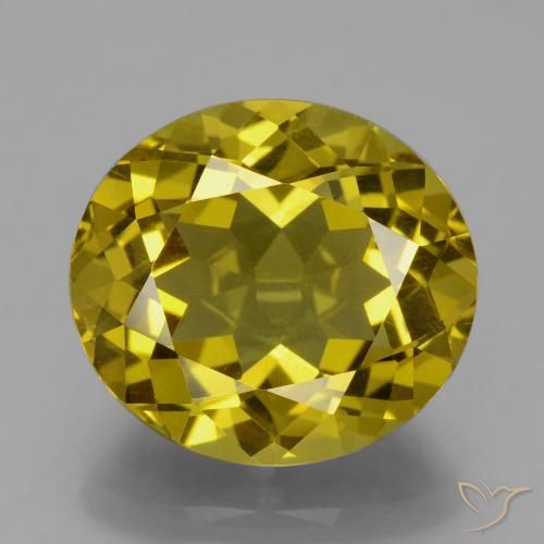 10.00ct Natural Deep Yellow Apatite, Oval, VS