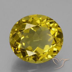 10.00 ct Yellow Apatite Stone, Natural Apatite in Oval Facet Shape for Sale