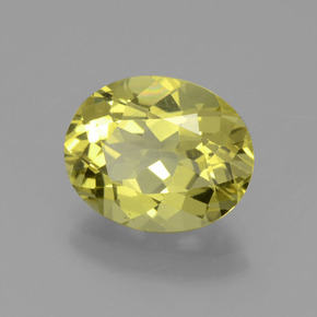 3.80 ct Yellow Apatite Stone, Natural Apatite in Oval Facet Shape for Sale