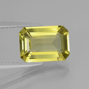 2.95 ct Yellow Apatite Stone, Natural Apatite in Octagon Facet Shape for Sale