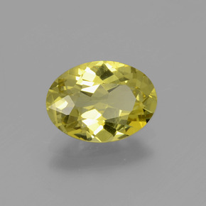 1.80 ct Yellow Apatite Stone, Natural Apatite in Oval Facet Shape for Sale