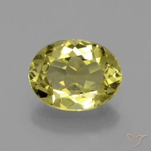 3.49ct Oval Medium Yellow Apatite from Madagascar, Dimension 11.4 x 8.8mm, Natural untreated Gemstone, VS Clarity, 1pc Oval Facet Apatite, Mohs Hardness of 5 - 5, Photo A