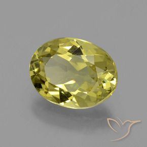 3.49 ct Yellow Apatite Stone, Natural Apatite in Oval Facet Shape for Sale