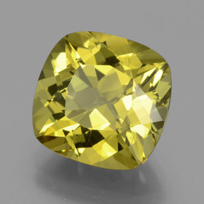 7.83 ct Yellow Apatite Stone, Natural Apatite in Cushion-Cut Shape for Sale
