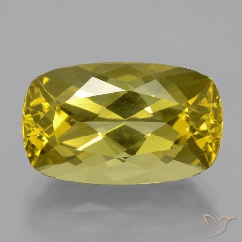 9.99 ct Yellow Apatite, 17.1 x 10.5 mm Cushion Cut From Madagascar, Photo A