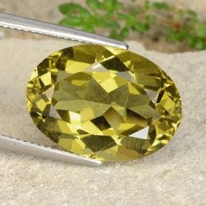 15.7ct Oval Facet Greenish Golden Apatite Gem for sale 15.7ct Oval Facet Greenish Golden Apatite Gem (ID: 398364)