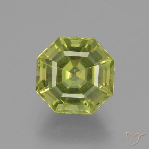 Apatite Vert Octogone / coupe Émeraude 8,7 x 8,5mm de Madagascar, poids de 2,95 ct, pierre gemme naturelle Non traité de pureté VS, 1 pièce Apatite asscher cut, couleur : Vert terreux léger, dureté de Mohs de 5 à 5, Photo A