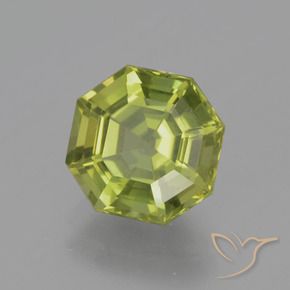 2.95 ct Green Apatite Stone, Natural Apatite in Asscher Cut Shape for Sale