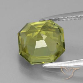 Apatite Gemstone in 9 x 9 mm (calibrated) Size for Sale, Apatite Stone in Yellowish Green Color