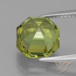 Apatite Gemstone in 9 x 9 mm (calibrated) Size for Sale, Apatite Stone in Yellowish Green Color