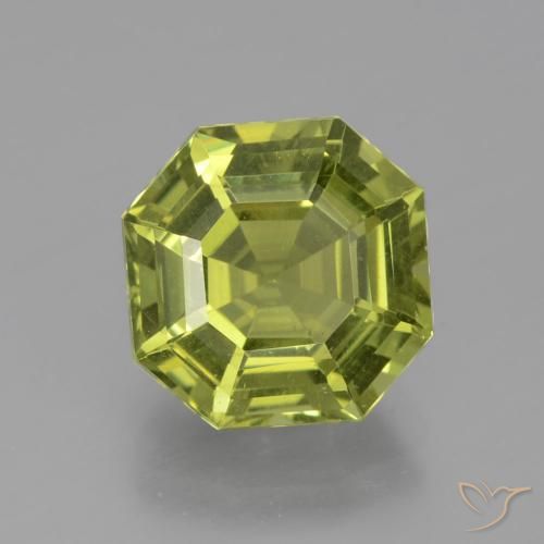 5.01 ct Green Apatite, 10.3 x 10.3 mm Asscher Cut From Madagascar, Photo A