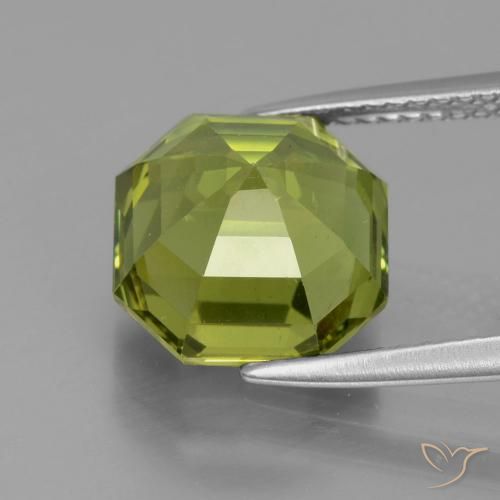 Apatite Gemstone in 10 x 10 mm (calibrated) Size for Sale, Apatite Stone in Olive Green Color