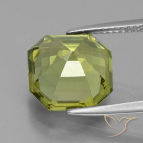Apatite Gemstone in 11 x 11 mm (calibrated) Size for Sale, Apatite Stone in Yellowish Green Color