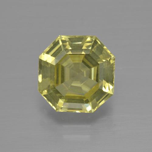 Greenish Yellow Apatite Gem - 3.2ct Asscher Cut (ID: 399840)