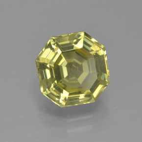 3.22 ct Yellow Apatite Stone, Natural Apatite in Asscher Cut Shape for Sale