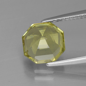 Apatite Gemstone in 8.8 x 8.7 mm Size for Sale, Apatite Stone in Greenish Yellow Color