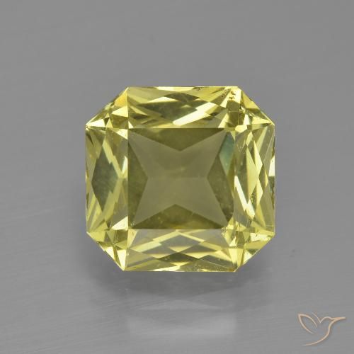 9.2 x 9mm Octagon / Scissor Cut Yellow Apatite from Madagascar, Weight of 3.54ct, Natural untreated gemstone in VS Clarity, 1pc Apatite - the Color is Medium Yellow, Mohs Hardness of 5 - 5, Photo A