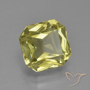 3.54 ct Yellow Apatite Stone, Natural Apatite in Octagon / Scissor Cut Shape for Sale