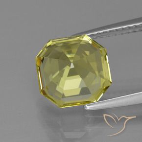 Apatite Gemstone in 9 x 9 mm (calibrated) Size for Sale, Apatite Stone in Medium Yellow Color